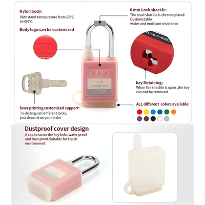 Khóa an toàn cùm thép 38mm có vỏ bọc silicon chống bụi PROLOCKEY P38SR2