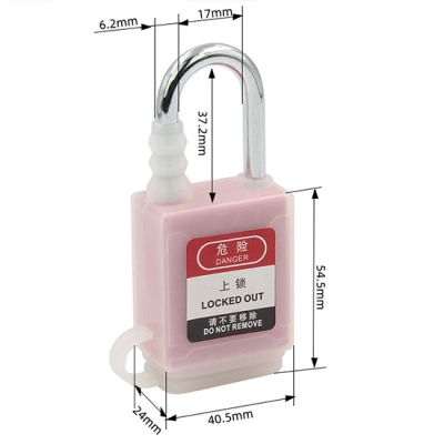 Khóa an toàn cùm thép 38mm có vỏ bọc silicon chống bụi PROLOCKEY P38SR2