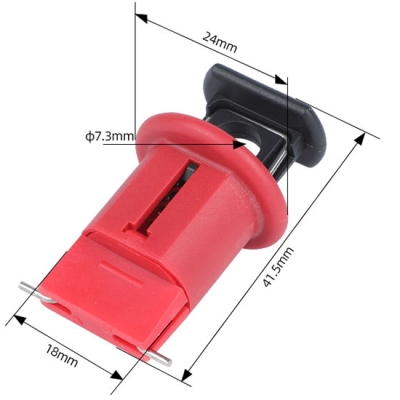 Khóa cầu dao điện thu nhỏ MCB – Chân mở rộng hướng ra 20mm PROLOCKEY POW