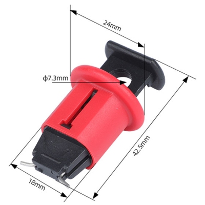 Khóa cầu dao điện thu nhỏ MCB – Chân hướng ra 10mm PROLOCKEY POS