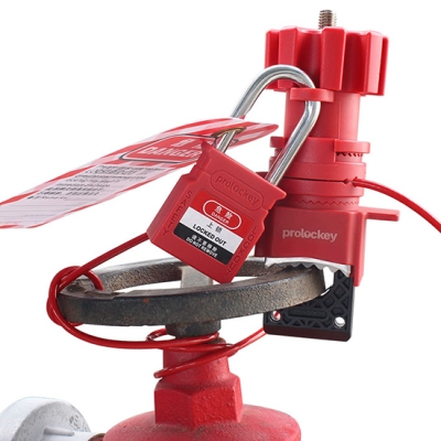 Khóa van cổng đa năng có dây cáp thép bọc nhựa ngàm kẹp 15mm PROLOCKEY UVL03S