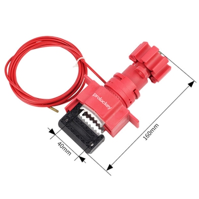 Khóa van cổng đa năng có dây cáp thép bọc nhựa ngàm kẹp 45mm PROLOCKEY UVL03P