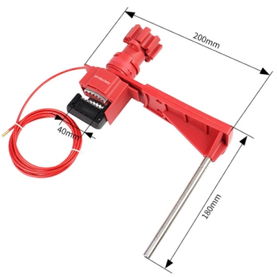 Khóa van đa năng ngàm kẹp 28mm tích hợp cáp bọc và tay chặn PROLOCKEY UVL05