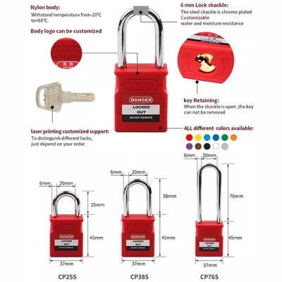 Ổ khóa an toàn cùm thép 38mm PROLOCKEY KD-CP38S
