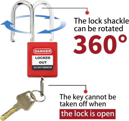 Ổ khóa an toàn cùm thép 38mm thân ABS PROLOCKEY KD-P38S