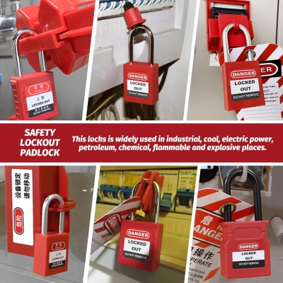 Ổ khóa an toàn cùm thép 38mm thân ABS PROLOCKEY KD-P38S