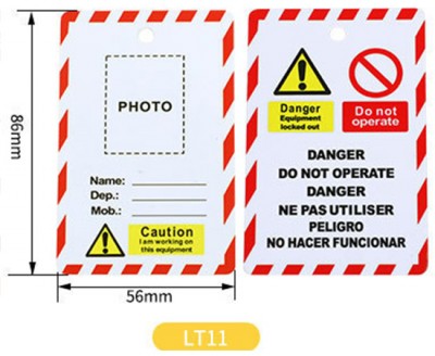 Thẻ ID an toàn hiển thị hình ảnh, tên tuổi và bộ phận PROLOCKEY LT11