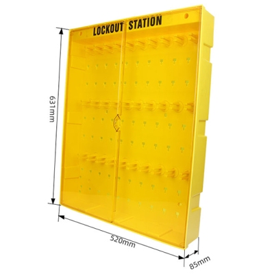 Trạm lưu trữ thiết bị LOTO dung lượng lớn 10 móc treo và 2 bảng ghi A4 PROLOCKEY LS16