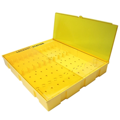 Trạm lưu trữ thiết bị LOTO dung lượng lớn 20 móc treo và 1 ngăn dài PROLOCKEY LS13