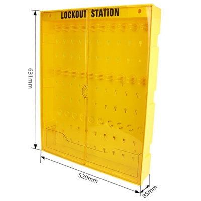 Trạm lưu trữ thiết bị LOTO dung lượng lớn 20 móc treo và 1 ngăn dài PROLOCKEY LS13