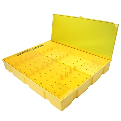 Trạm lưu trữ thiết bị LOTO dung lượng lớn 24 móc treo và 2 ngăn chứa PROLOCKEY LS12