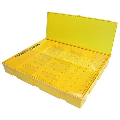 Trạm lưu trữ thiết bị LOTO dung lượng lớn 6 ngăn nhỏ và 1 ngăn dài PROLOCKEY LS15