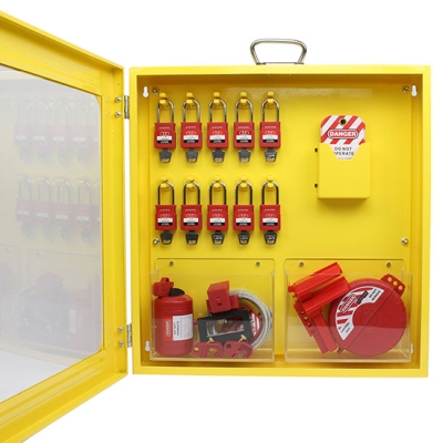 Trạm quản lý khóa LOTO kim loại 10 móc treo và 3 ngăn chứa PROLOCKEY LK43