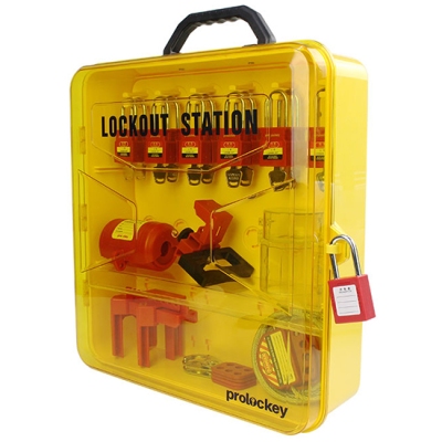 Trạm Quản Lý Khoá LOTO Xách Tay 6 Móc Treo Và 1 Khay Chứa PROLOCKEY PLK24