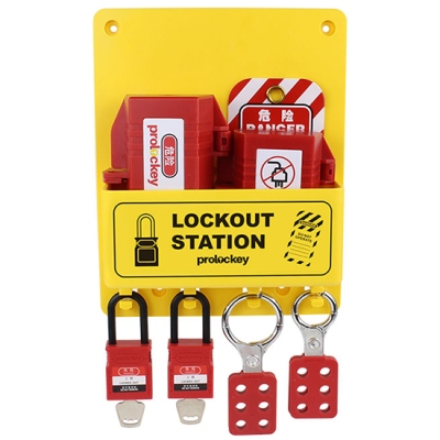 Bảng treo LOTO 4 vị trí treo ổ khóa và 1 ngăn chứa PROLOCKEY LS61