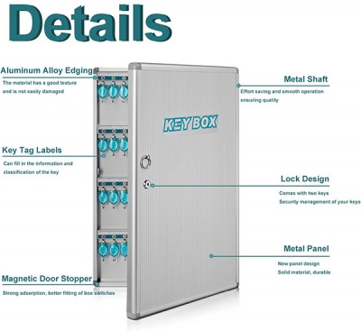 Hộp tủ quản lý 180 chìa khóa treo tường nhôm cao cấp PROLOCKEY KB180
