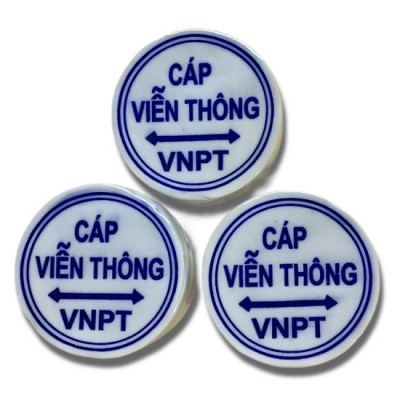 Mốc sứ bảo vệ cáp viễn thông VNPT